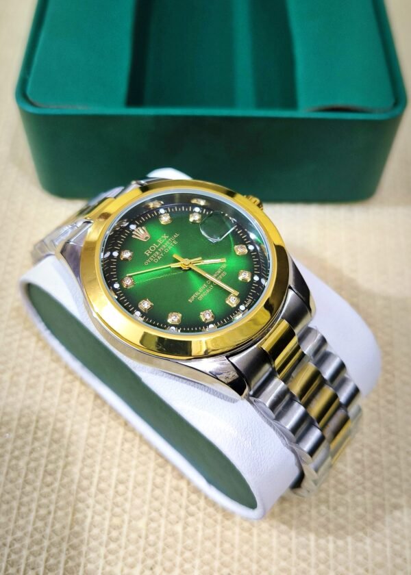 Rolex Green Dial, Yellow Rolesor Watch - Image 3