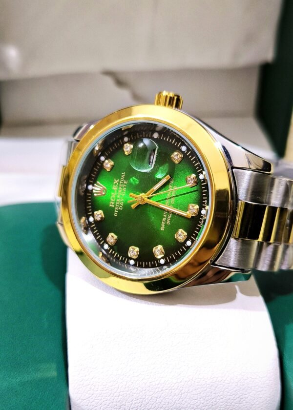 Rolex Green Dial, Yellow Rolesor Watch - Image 2