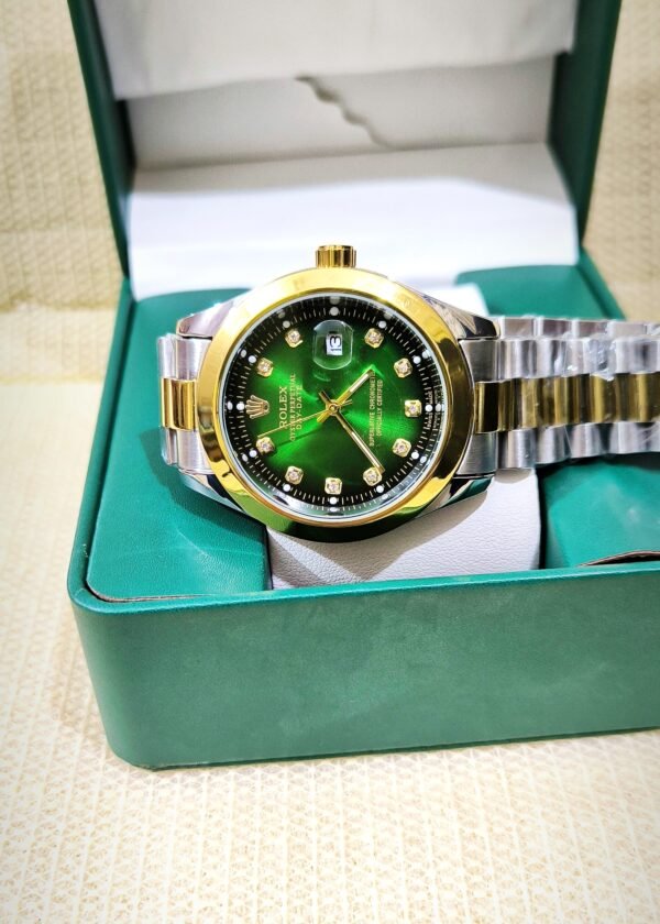 Rolex Green Dial, Yellow Rolesor Watch - Image 6