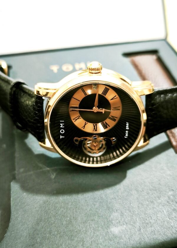 Tomi Classic Gold Roman Dial Watch - Image 3