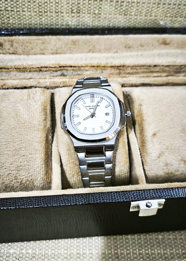 Patek Philippe Nautilus White Dial Watch - Image 6