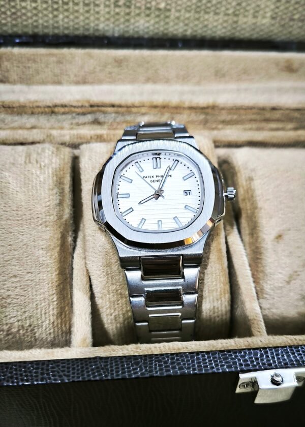 Patek Philippe Nautilus White Dial Watch - Image 3