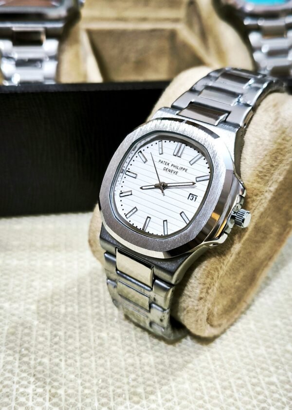 Patek Philippe Nautilus White Dial Watch - Image 5
