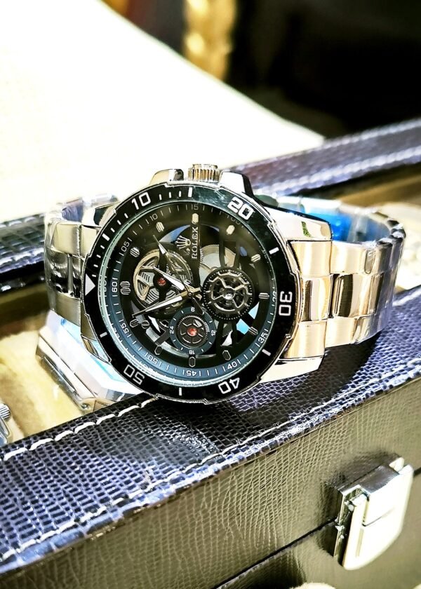 Rolex-Inspired Titanium Skeleton Watch - Image 4