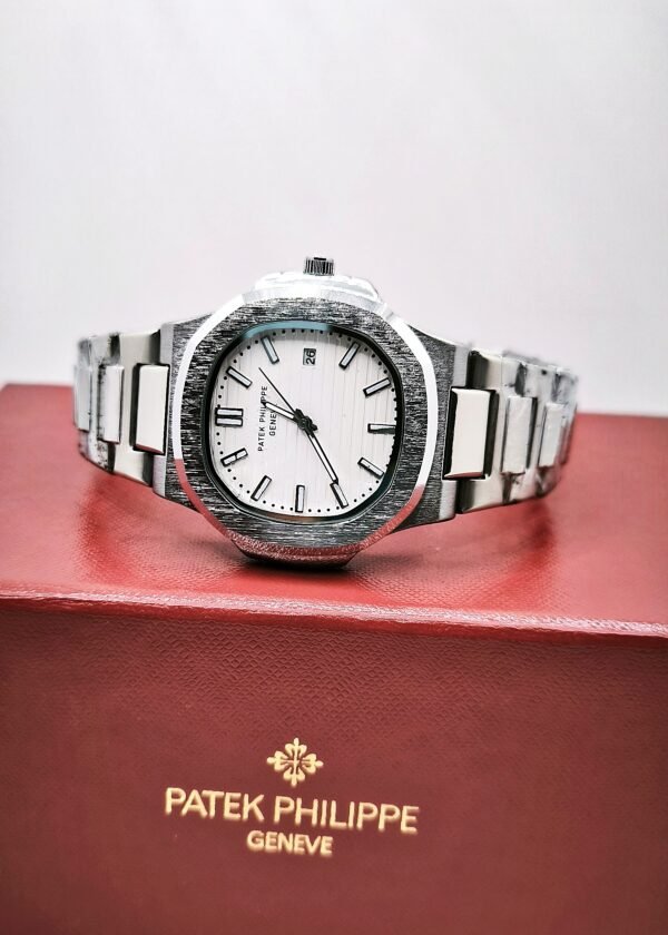 Patek Philippe Nautilus White Dial Watch - Image 3