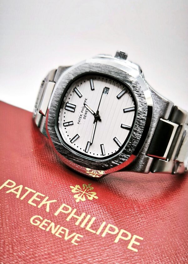 Patek Philippe Nautilus White Dial Watch - Image 2