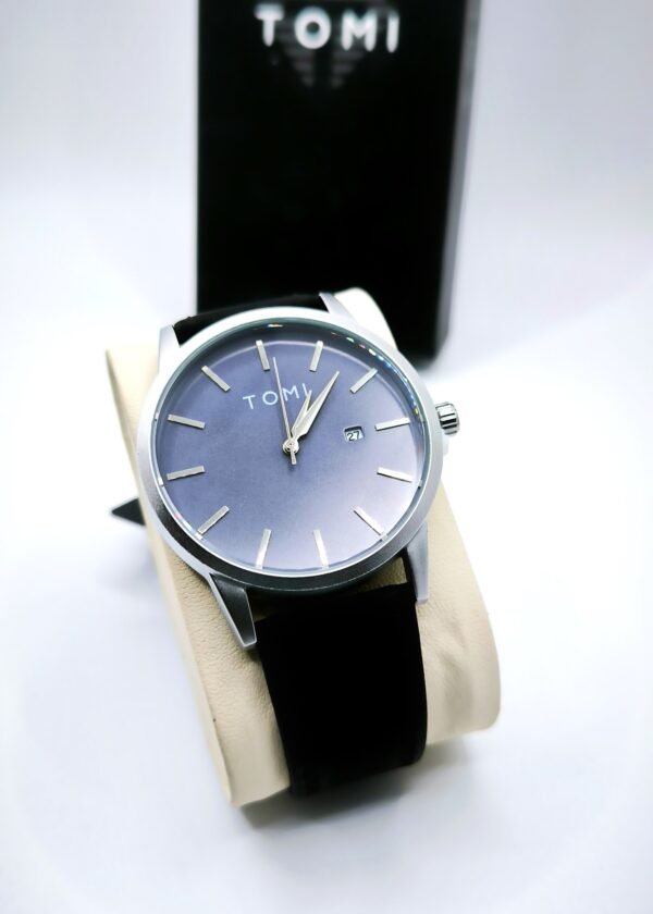 TOMI Classic Minimalist Leather Watch - Image 3