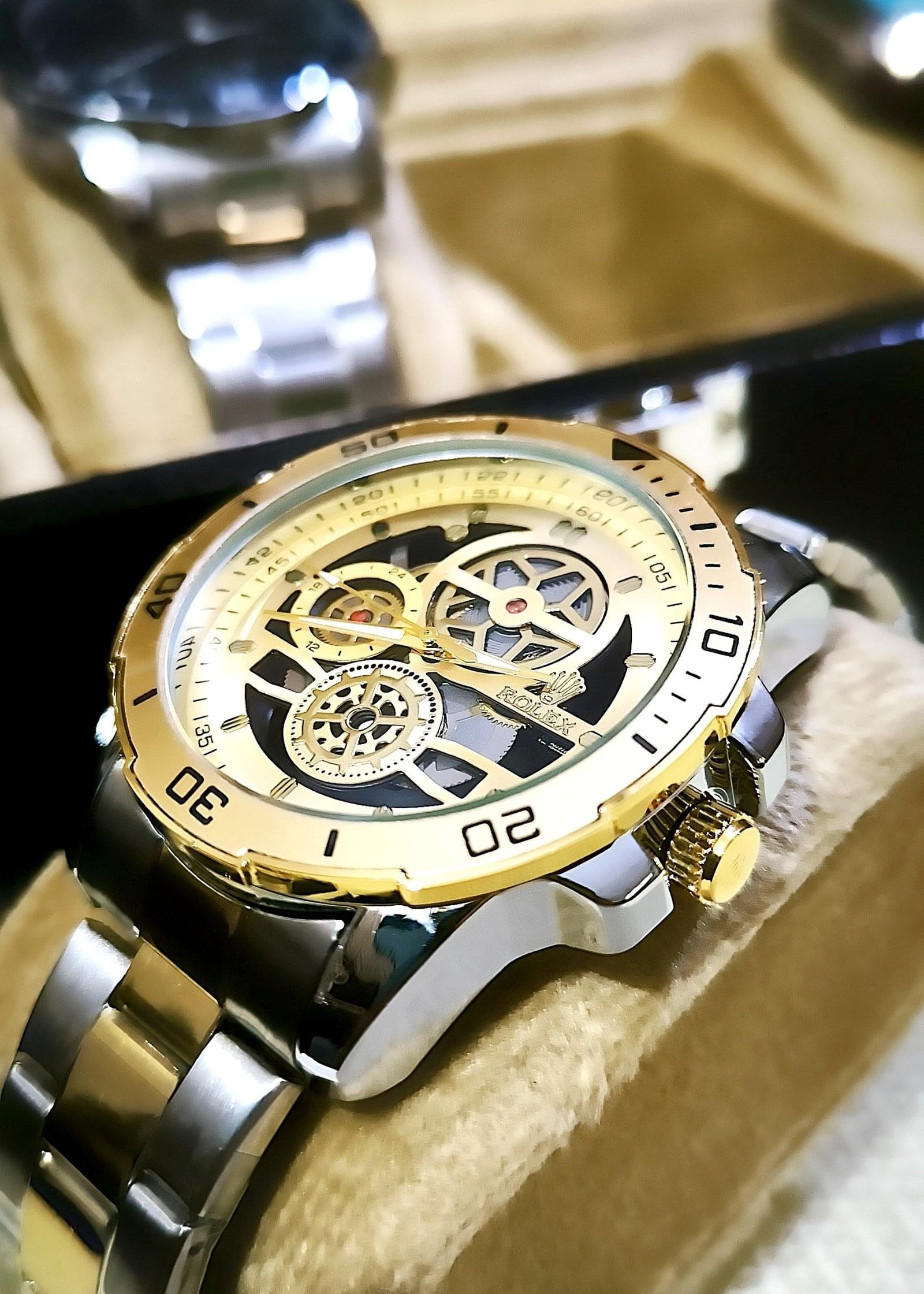 Rolex-Inspired Titanium Skeleton Watch